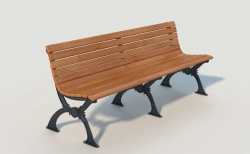 Anapa CK-7-3 Bench - 3m Cast Iron Frame