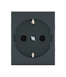 Caduceus Aling Mode Socket with Grounding 16A, 250V, Anthracite, Model 651.A