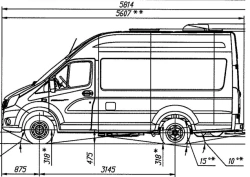 GAZelle NN Chassis A69R25, Dual Fuel Engine (Gasoline/LPG)
