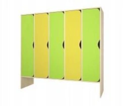 Children's 5-Door Wardrobe for Preschool Use