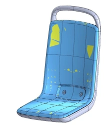 Passenger Seat Assembly for Urban Transport SPG-11-5299.200-20-02