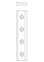 Outer Cover for Tram Groove Rails TV60, TV65, TV62 (Project 501-122)