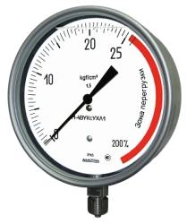 Corrosion-Resistant Pressure Gauge M-4BUKs with Overload Protection