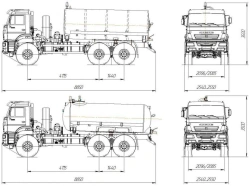 Vacuum Waste Disposal Truck VMC-65222 on KAMAZ-65222-54 Chassis
