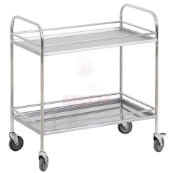 Stainless Steel Mobile Procedure Table with Two Shelves (SPP-03-MSK(5504))