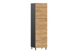 Elegant Golden Oak and Black Dish Cabinet Front, Model LD.281210.000