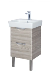 Compact Bathroom Sink Cabinet Aquaton Silva 50 in Fjord Oak 1A211701SIW601.A211.7.01S.IW6.0