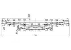 Crosspiece for Railway Switches Type R50 Model 2/9 (Project 2893.05.000)