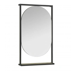 Loft Fabric 50 Mirror with Black Metal Frame Model A242.5.02L.TDU.0