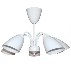 Modern Ceiling Light Fixture "Meri" 251 R White (P0475) NSB 01-5x60-130 E27 GU