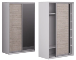 Sliding Wardrobe SHRK13 with Shelves and Rod