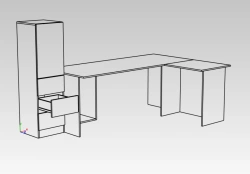 Closed Office Document Cabinet with Drawers