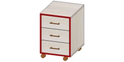Mobile Paper Cabinet with Three Drawers, Art. No. 040/2023