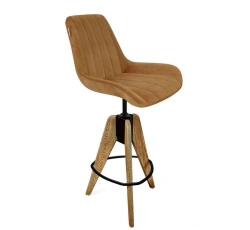 Sheffilton SHT-ST37/S92 Bar Stool with Microvelvet Upholstery