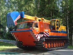 Mobile Multifunctional Floating Tracked Snow and Swamp Vehicle with Excavator Installation EW-25-M1 TTM 6902E