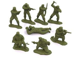 Russian Airborne Soldiers (Set of 8 in Small Transparent Box)