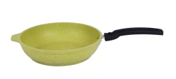 220mm Aluminum Cast Frying Pan with Non-Stick Coating by Kukmara, Removable Bakelite Handle