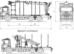 Timber Transport Truck with Crane Model 5908XA