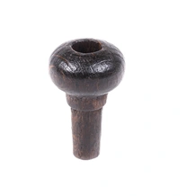 Brown Wooden Peg with Non-Through Hole in Head