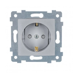 MARIA" Single Socket Mechanism with Ground Contact RS16-446 "Aluminum
