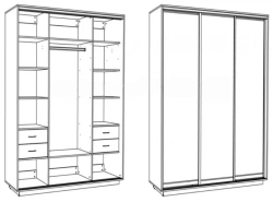Sliding Door Wardrobe for Storage RL 02/14