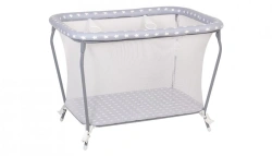 Polini Kids Classic Star Playpen, Grey-White, Code 0002122-16