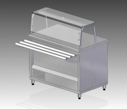 Open Refrigerated Showcase with Cooling Counter PVCHE11O