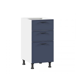 Indigo LD.298800.000 Luxury Kitchen Cabinet Front Set 400 with 3 Drawers (Dark Blue)