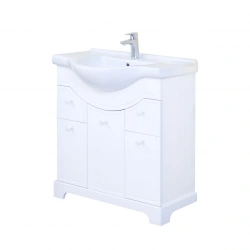 Elegant Bathroom Sink Cabinet Aquaton Elen 85 White 1A218701EN0101