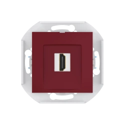 Caduceus Aling Prestige HDMI Keystone Socket Type A-A, Burgundy, Art. 60163.3
