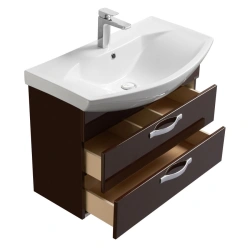 Dark Brown Wall-Mounted Bathroom Vanity Cabinet Aquaton Aria 80 M 1A140801AA4301