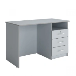 Teacher's Desk with 3 Drawers, Grey Finish