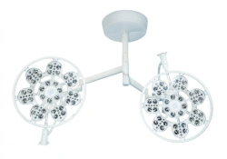 Surgical Ceiling Light with Emergency Power Adjustable Dual Block for Low Ceilings "EMLED 500/500 NP
