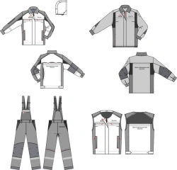 Women's Protective Clothing Set for Transneft Workers (Jacket, Shirt-Jacket, Vest, Overalls)