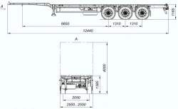 Tri-Axle Container Trailer 9408-30 with CEYLAN AS-1210-225-ST-OV Axles, 12 Ton Capacity