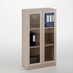 Low Document Cabinet with Glass Insert