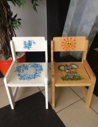 Children's Chair with Custom Designs and Finishes
