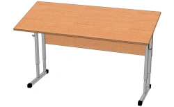 Adjustable Double Student Desk with Tilt from 0 to 10 Degrees, Model 2СУР