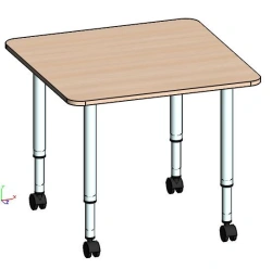 Adjustable Square Children's Table with Metal Frame, Art. SStoD-02