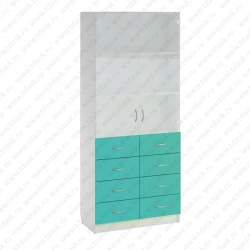 Document Cabinet with Glass Doors and Drawers SHK.13.08