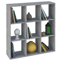Polini Home Smart Cubic Shelf for Kids, 9 Sections, Concrete, Model 0001694.75