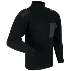 Black Half-Wool Sweater Fabric for Special Forces Uniforms