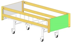 Functional Hospital Bed with Wheels, Model MSK-6102E