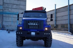 Special Aerial Work Platform with Crane, Model 584 on Ural 5557-18 Chassis