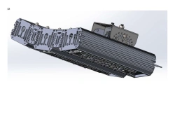 Industrial Design LED Light "MTM IoT" Series CUBE 160 Three Modules Side Connection 10 Degrees Console Mount