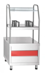 Cutlery and Tray Display Counter with Bread Bin PSPH-70KM