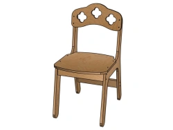 Vasilysa Chair for Preschool Games, Height 340mm, Model StD53