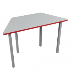Trapezoidal Table with PVC Edge, Durable and Stylish