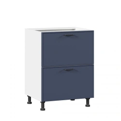 Indigo LD.298820.000 Kitchen Cabinet Facade Set with 2 Drawers, 600mm, Luxury (Dark Blue)