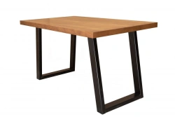 Loft Dining Table with Wooden Frame for Dining and Office Spaces